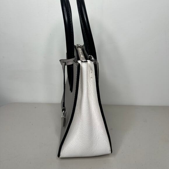 Michael Kors Mercer Color Block Pebbled Leather Crossbody Satchel Bag - Picture 5 of 10